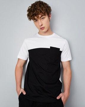 colourblock round neck t-shirt