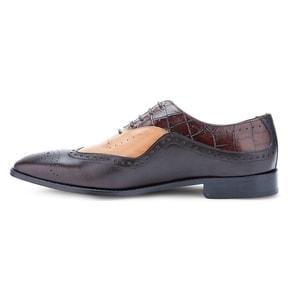 colourblock round-toe oxford shoes