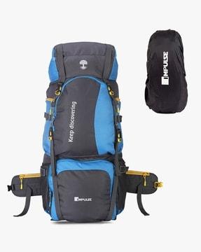 colourblock rucksack with adjustable shoulder straps