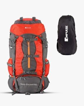 colourblock rucksack with rain cover