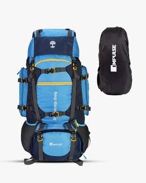 colourblock rucksack with rain cover