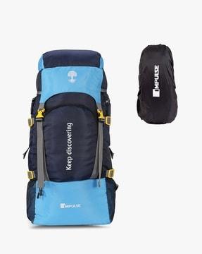 colourblock rucksack with rain cover