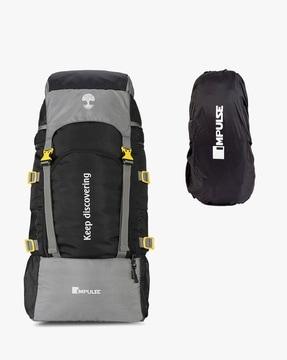 colourblock rucksack with rain cover