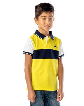 colourblock short sleeves polo t-shirt