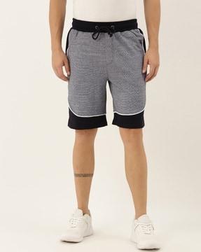 colourblock shorts with slip pockets