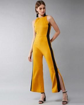 colourblock sleeveless jumpsuit