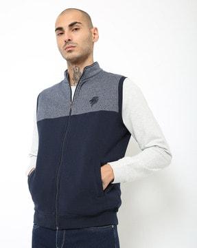 colourblock sleeveless sweater