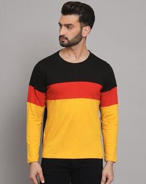 colourblock slim fit crew- neck t-shirt