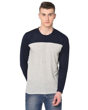 colourblock slim fit crew-neck t-shirt