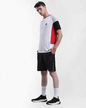 colourblock slim fit crew-neck t-shirt