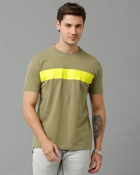 colourblock slim fit crew-neck t-shirt