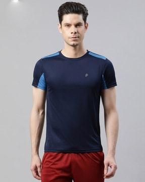 colourblock slim fit crew-neck t-shirt