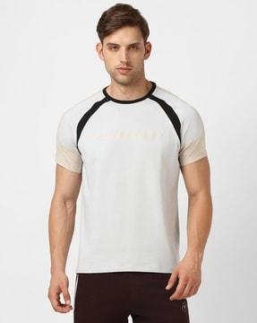 colourblock slim fit crew-neck t-shirt