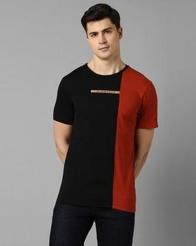 colourblock slim fit crew-neck t-shirt