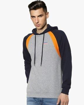 colourblock slim fit hoodie