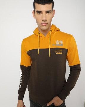 colourblock slim fit hoodie