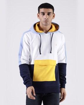 colourblock slim fit hoodie