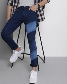 colourblock slim fit jeans