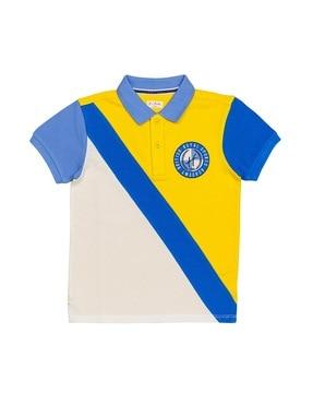 colourblock slim fit polo t-shirt