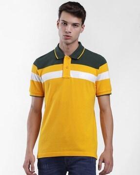 colourblock slim fit polo t-shirt