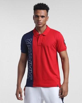 colourblock slim fit polo t-shirt