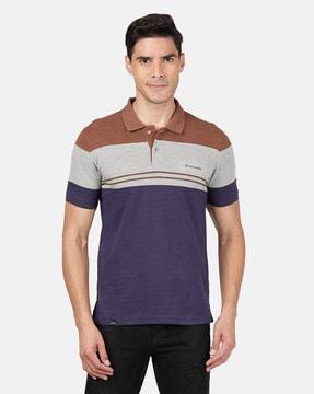 colourblock slim fit polo t-shirt