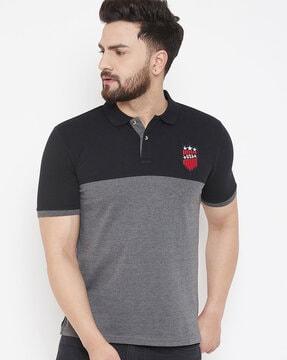 colourblock slim fit polo t-shirt