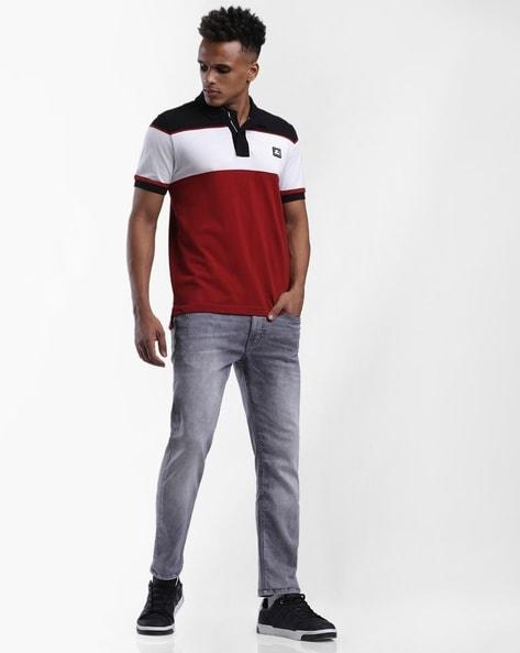 colourblock slim fit polo t-shirt