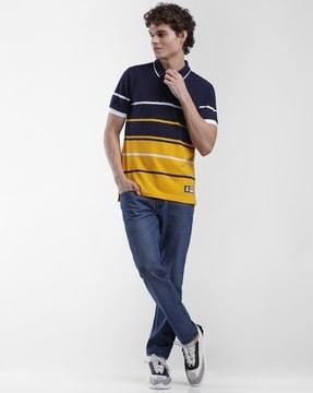 colourblock slim fit polo t-shirt