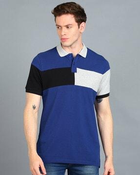 colourblock slim fit polo t-shirt