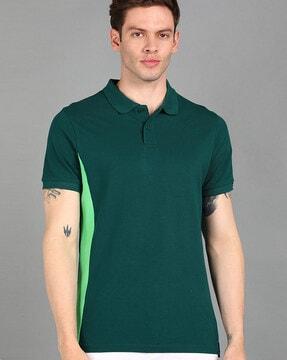 colourblock slim fit polo t-shirt