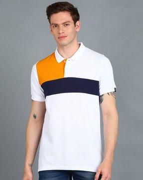 colourblock slim fit polo t-shirt