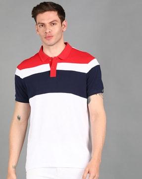 colourblock slim fit polo t-shirt