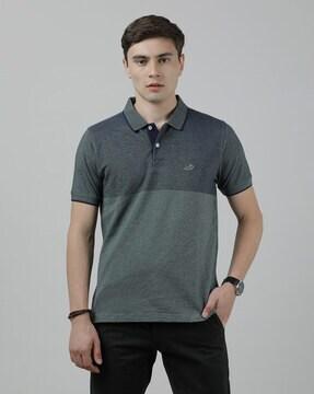 colourblock slim fit polo t-shirt