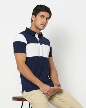 colourblock slim fit polo t-shirt