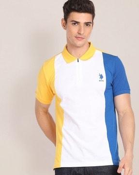 colourblock slim fit polo t-shirt