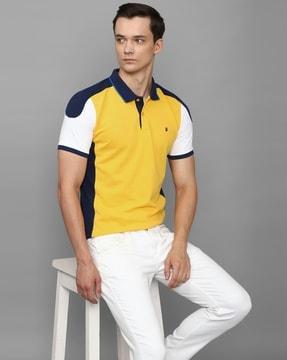 colourblock slim fit polo t-shirt