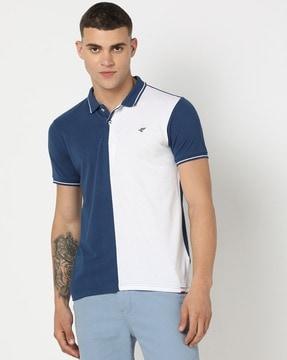 colourblock slim fit polo t-shirt