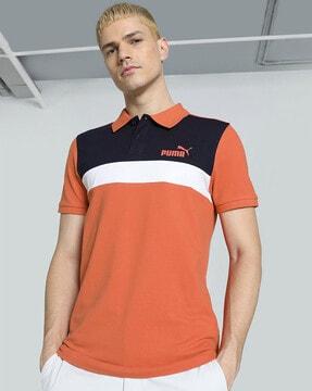 colourblock slim fit polo t-shirt