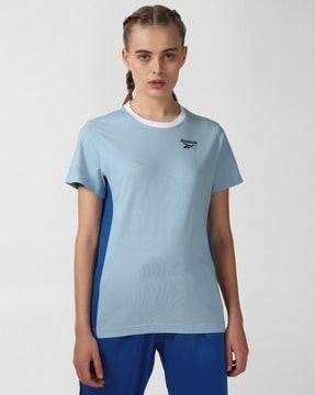 colourblock slim fit round-neck t-shirt