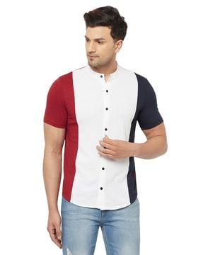 colourblock slim fit shirt