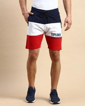 colourblock slim fit shorts