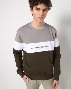 colourblock slim fit sweatshirt