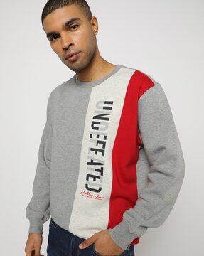 colourblock slim fit sweatshirt