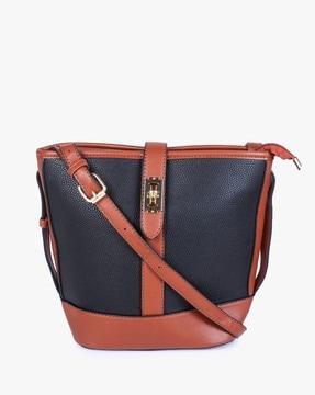 colourblock sling bag with adjustable strap