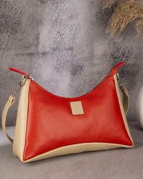 colourblock sling bag with detachable strap