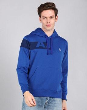 colourblock slip-on hoodie