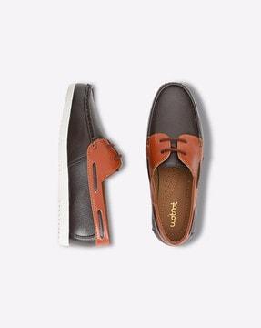 colourblock slip-on loafers