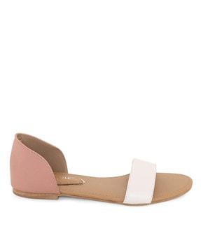 colourblock slip-on sandals