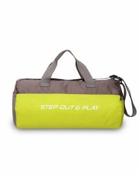 colourblock sports duffle bag
